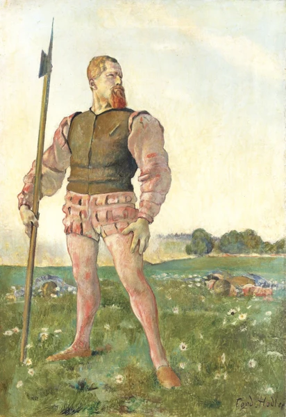 Ferdinand Hodler — DER ZORNIGE KRIEGERTHE ANGRY WARRIOR