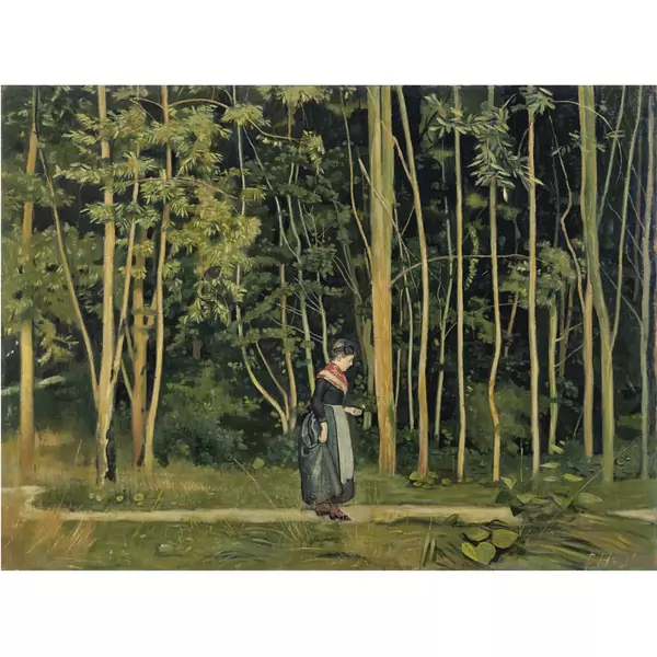Ferdinand Hodler — SPAZIERGANG AM WALDRANDWALK ALONG THE BORDER OF A WOOD