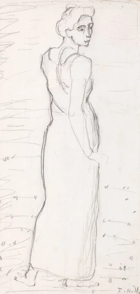 Ferdinand Hodler — Frauenfigur, Studie zu "Der bewunderte Jüngling"
