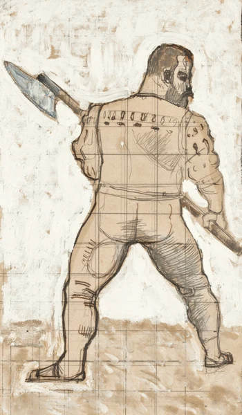 Ferdinand Hodler — Sich rückwendender Landsknecht (study for "Rückzug von Marignano")