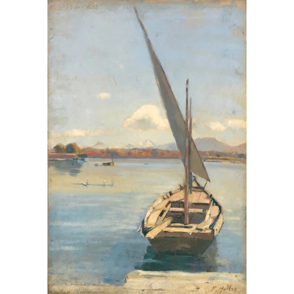 Ferdinand Hodler — SEGELSCHIFF SAILING BOAT