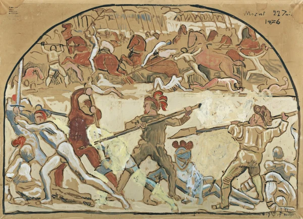 Ferdinand Hodler — DIE SCHLACHT BEI MURTEN, 1915BATTLE OF MURTEN, 1915