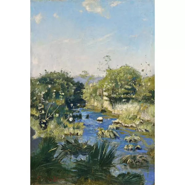 Ferdinand Hodler — BACHLANDSCHAFT LANDSCAPE WITH STREAM