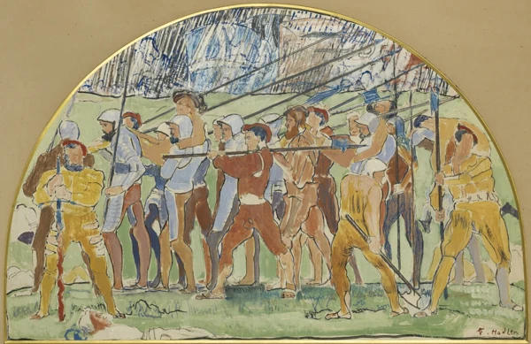 Ferdinand Hodler — Rückzug von Marignano, Studie zu Karton III