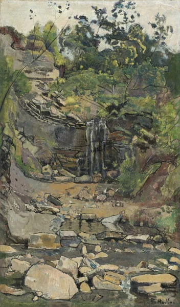Ferdinand Hodler — WASSERFALL IN SAVOYENWATERFALL IN THE SAVOY REGION