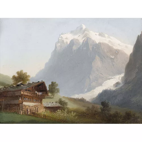 Ferdinand Sommer — Blick von Grindelwald auf das Wetterhorn.