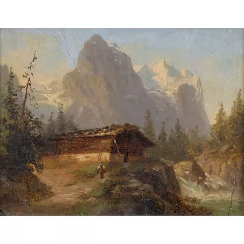 Well- und Wetterhorn von der Rosenlaui aus