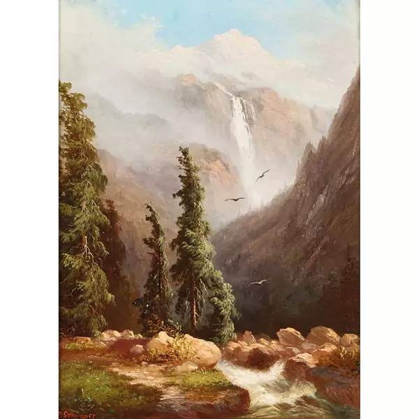 Das Lauterbrunnental mit Schmadribachfall und Jungfrau
