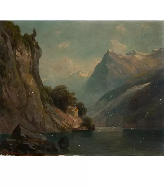 Ferdinand Sommer — Urnersee mit Blick auf den Urirotstock — Galerie Kornfeld