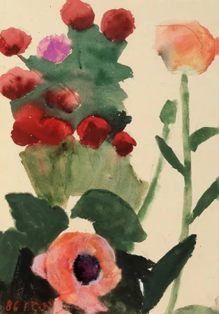 Mohn und Dahlien, 1986