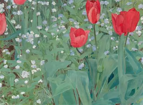 FERDINAND GEHR — Tulpen und Vergissmeinnicht. — Koller Auktionen