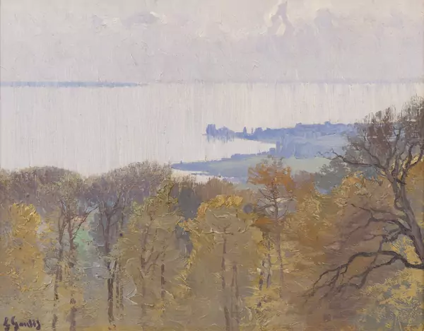Fernand GAULIS (1860-1924), "Paysage du lac Léman", huile — DognyAuction