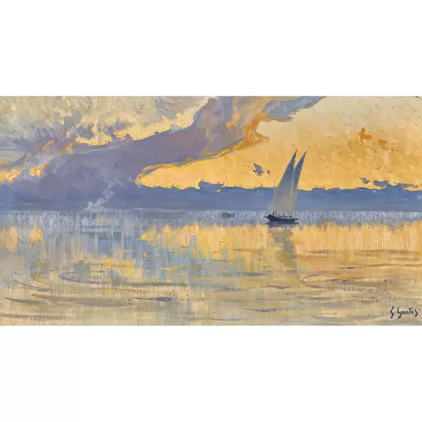 Segelschiff in der Abendsonne