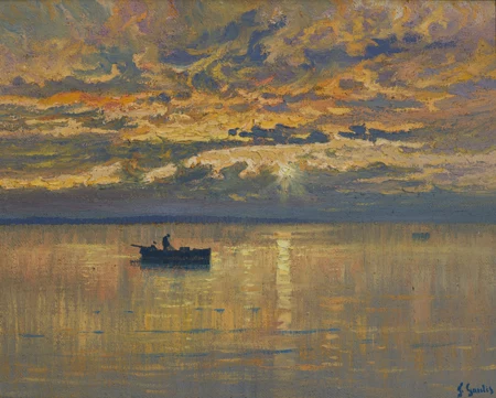 Lever de soleil sur le lac