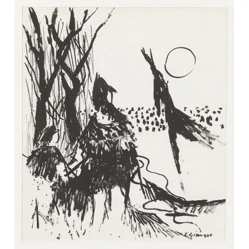 Fernand Giauque — Landschaft mit Figuren.