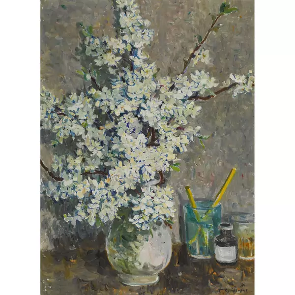 Blühende Zweige in Vase