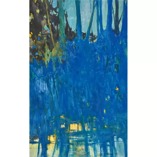 Paysage bleu