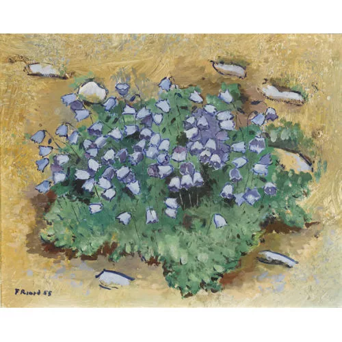 Fernand Riard — Stillleben mit Glockenblumen.