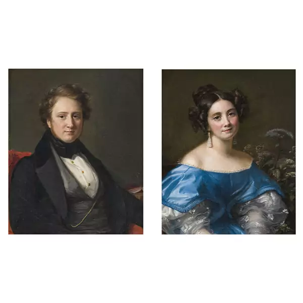 Portrait de Louis Trembley (1775-1834) et Suzanne Trembley-Roguin ( 1809-1855)