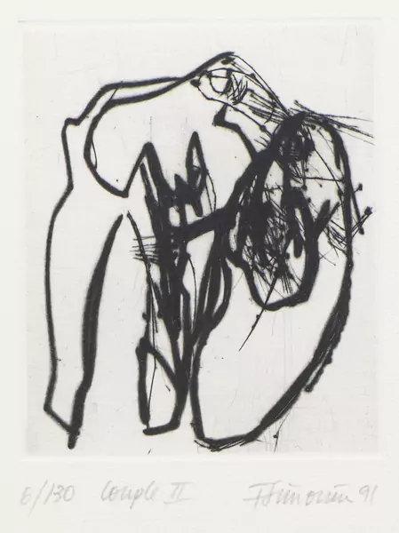 Francine SIMONIN (1936-2020), "Couple II", pointe sèche à l'eau-forte — DognyAuction