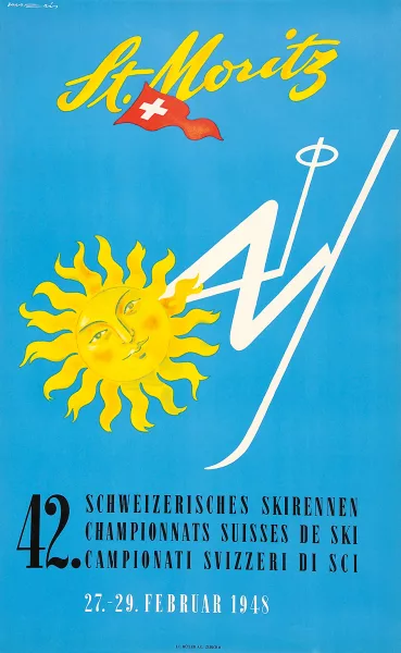 Franco Barberis — St. Moritz - 42. Schweizerisches Skirennen, 1947