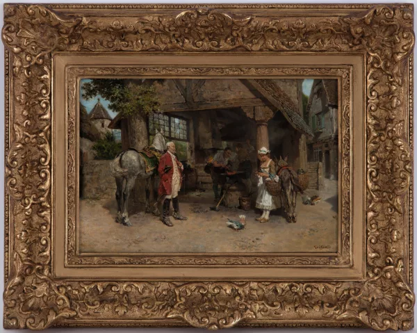 François-Adolphe Grison — La forge, scène de campagne