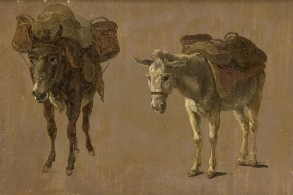 François-Adolphe Grison — Etude de mulets
