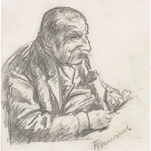 François Barraud — Alter Mann mit Pfeife.