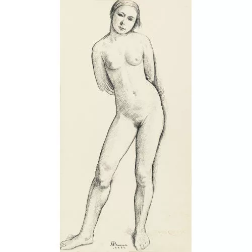 François Barraud — Jeune femme nue.