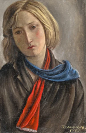 Marie à l'écharpe rouge et bleue, 1931