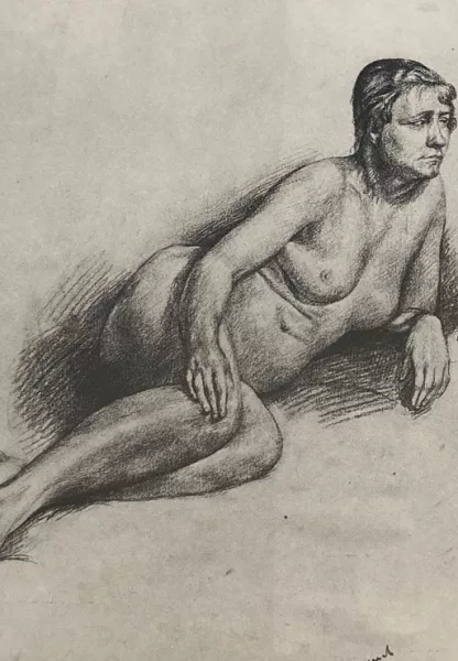 François Barraud — Femme couchée