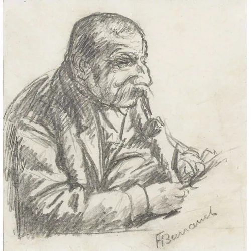 François Barraud — Alter Mann mit Pfeife.