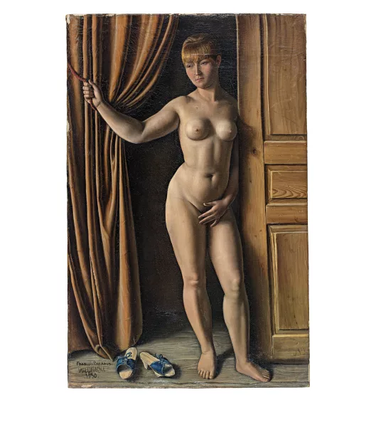 François Barraud — Nu au grand rideau