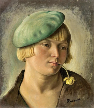 Femme au bonnet vert