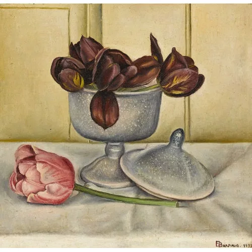 François Barraud — Stillleben mit Tulpen.