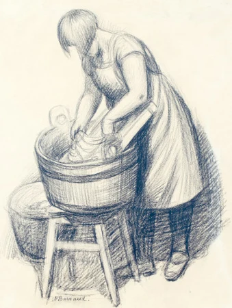 La Marie qui lave du linge