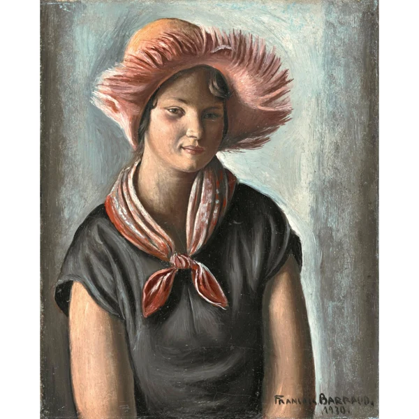 François Barraud — JEUNE FILLE AVEC FOULARD, 1930 YOUNG GIRL WITH SCARF, 1930