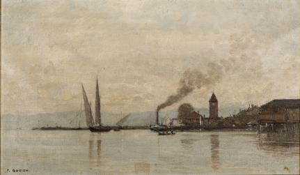 François Bocion (1828-1890), "Bateau sur le Léman".