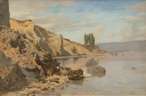 Les falaises de Meillerie, um 1865