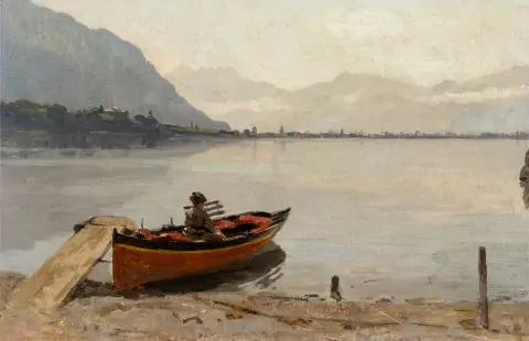 Embarquement sur la plage de Chillon, 1884