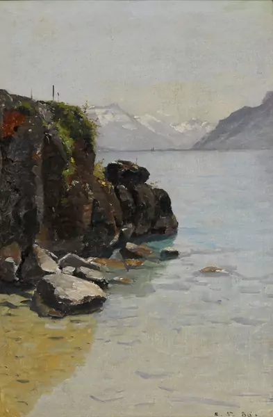 François Bocion — "Rochers de Rivaz", 1886