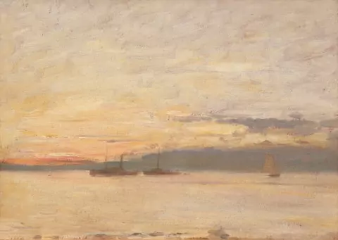 Bateaux sur le Léman (Studie)