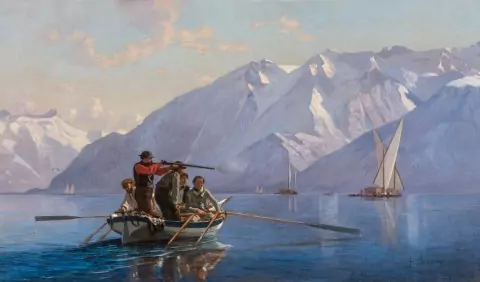 La chasse aux grèbes, 1864
