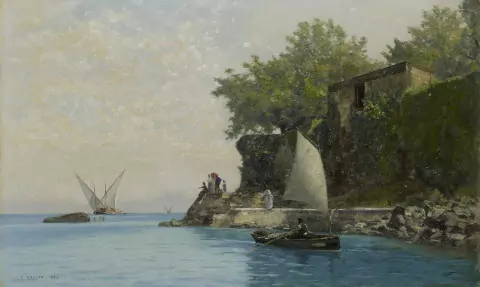 Rive du Léman à la Tour-de-Peilz, 1884