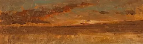 BOCION, FRANCOIS — Sunset over Lake Leman. Ca. 1870-75. — Koller Auktionen