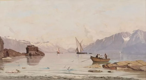 Le lac à Rivaz