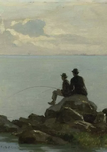 FRANÇOIS BOCION — Zwei Fischer am See. — Koller Auktionen