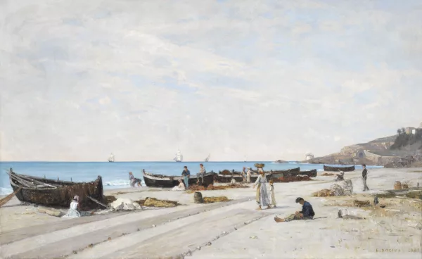 François Bocion — "Bord de mer à Bordighera".