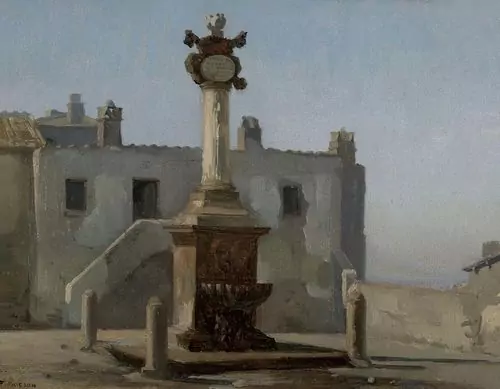 FRANÇOIS BOCION — Der Dorfbrunnen. — Koller Auktionen