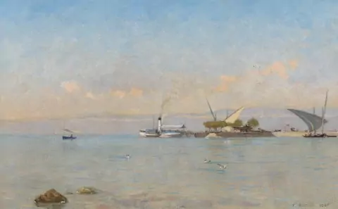 Le port d’Ouchy, 1887